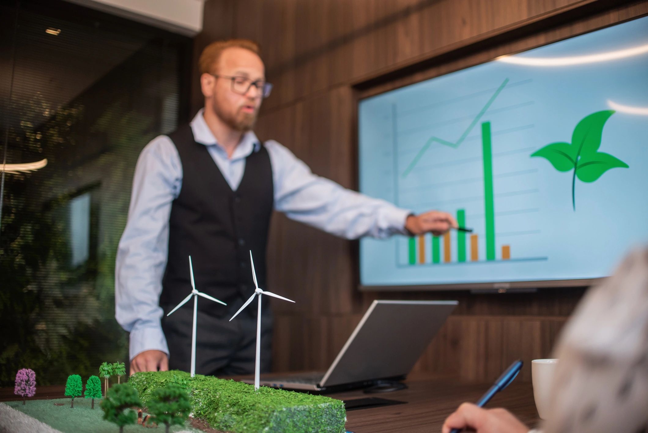 modern finance business office renewable energy real estate