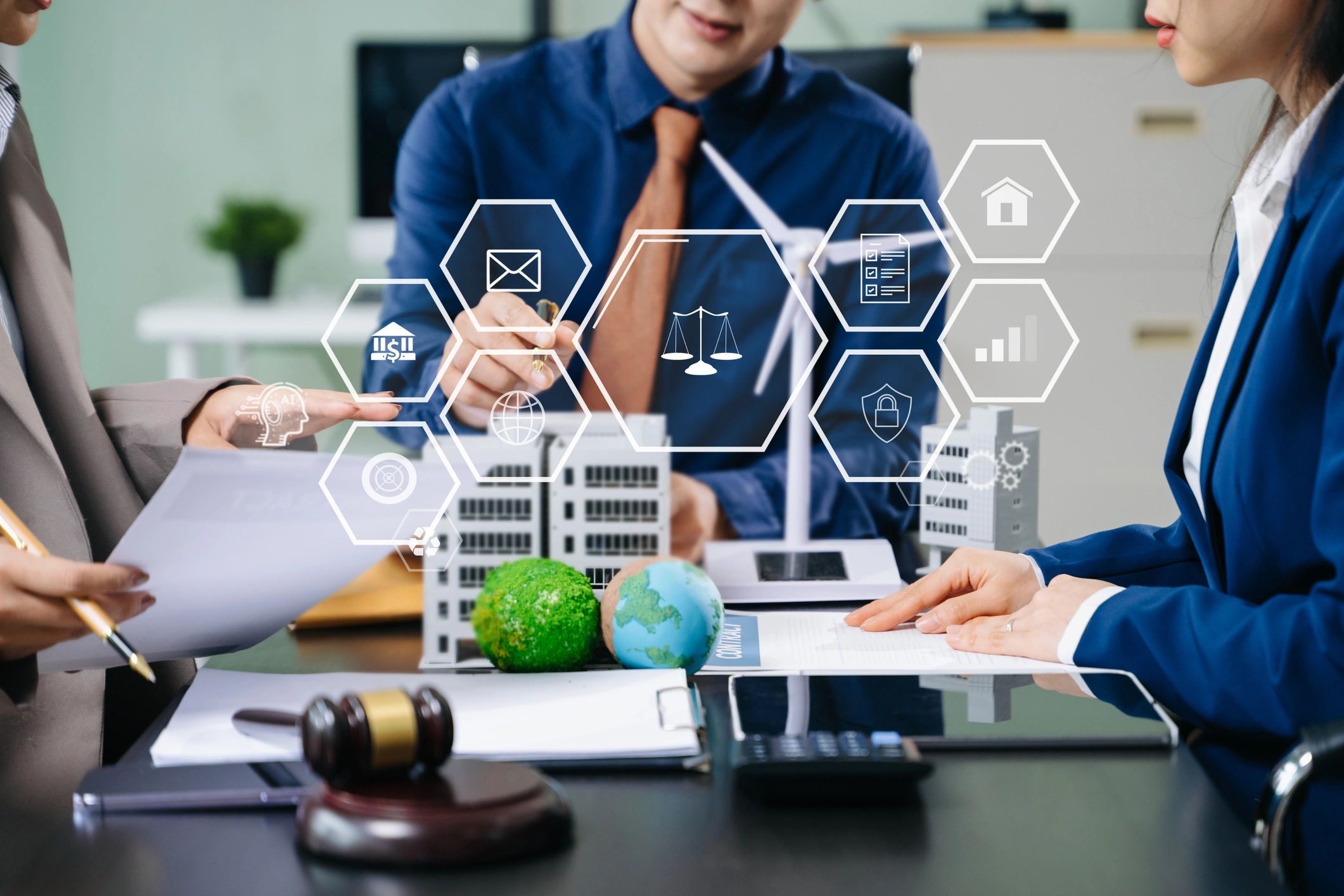 modern finance business office renewable energy real estate